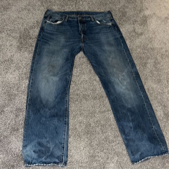 Levi’s Levi Strauss 5 Pocket denim button fly 501 retro mens jeans 36 x 30 (29) - Picture 1 of 7